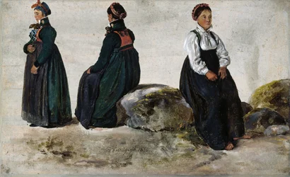 Études de costumes féminins de Luster à Sogn